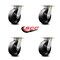 Service Caster 6 Inch Kingpinless Glass Filled Nylon Wheel Swivel Top Plate Caster SCC, 4PK SCC-KP30S620-GFNR-4 - alternate 3